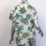Le Superbe Club Tropicana Crystal-Detail Shirt Palm Tree Print Silk Size 0