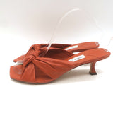 Jimmy Choo Avenue 50 Knotted Leather Mule Sandals Terracotta Size 39