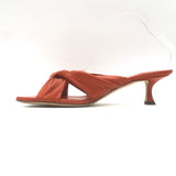 Jimmy Choo Avenue 50 Knotted Leather Mule Sandals Terracotta Size 39