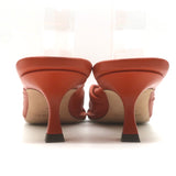 Jimmy Choo Avenue 50 Knotted Leather Mule Sandals Terracotta Size 39