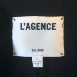 L'Agence Kenzie Fringed Tweed Blazer Black/Gold Size 4 Double Breasted Jacket