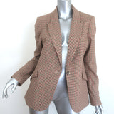 L'Agence Chamberlain Houndstooth Blazer Camel Size 8 One-Button Jacket