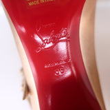 Christian Louboutin Miss Jane Mary Jane Pumps Pink Metallic Leather Size 36 NEW