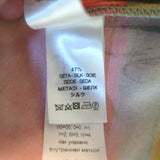 Forte Forte Sunset Bird Print Cropped Silk Shirt Size 2 Short Sleeve Top