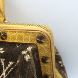 Louis Vuitton L'Ingenieux Trompe L'Oeil Bag Crocodile-Trim Brown Monogram Velour
