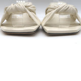 Jimmy Choo Avenue 50 Knotted Leather Mule Sandals Cream Size 39 NEW