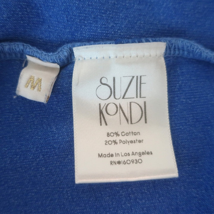 Suzie Kondi Terry Raglan Sweatshirt &amp; Flared Pants Set Blue Size Small/Medium