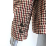 L'Agence Chamberlain Houndstooth Blazer Camel Size 8 One-Button Jacket