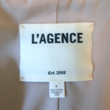 L'Agence Chamberlain Houndstooth Blazer Camel Size 8 One-Button Jacket