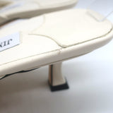 Jimmy Choo Avenue 50 Knotted Leather Mule Sandals Cream Size 39 NEW