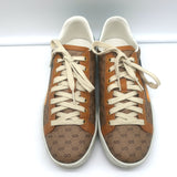 Gucci x Disney Mickey Mouse Ace Sneakers Brown GG Canvas Size 37