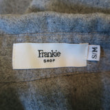 The Frankie Shop Roy Button Down Shirt Gray Wool-Blend Size Small/Medium