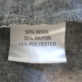 The Frankie Shop Roy Button Down Shirt Gray Wool-Blend Size Small/Medium