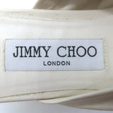 Jimmy Choo Avenue 50 Knotted Leather Mule Sandals Cream Size 39 NEW