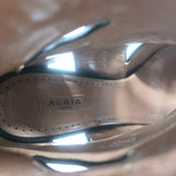 Alaia Crystal-Studded Cutout Boots Black Suede Size 39