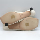 Jimmy Choo Avenue 50 Knotted Leather Mule Sandals Cream Size 39 NEW