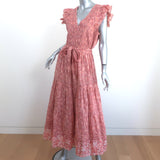 Cleobella Rita Midi Dress Camara Pink Floral Print Cotton Size Extra Large NEW