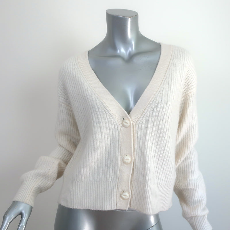 Louis Vuitton V-Neck Cardigan Knit Sweaters Wool Silk Size L Made