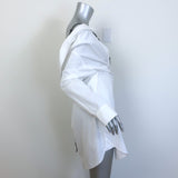 Alexander Wang Deconstructed Pajama Dress Navy Pinstripe & White Cotton Size 8