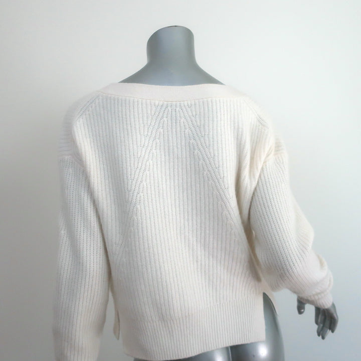 Rag &amp; Bone Pierce Cashmere Cardigan Cream Size Small V-Neck Sweater