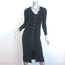 L'Agence Kyra Ribbed Knit Duster Dress Navy Cotton-Blend Size Small