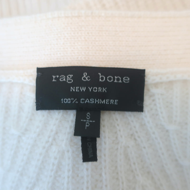Rag &amp; Bone Pierce Cashmere Cardigan Cream Size Small V-Neck Sweater