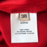 Alexandre Vauthier Bustier Midi Dress Daring Red Stretch Jersey Size 38 NEW