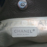 Chanel 2003 Lax Tassel Hobo Dark Brown Grained Leather Small Shoulder Bag