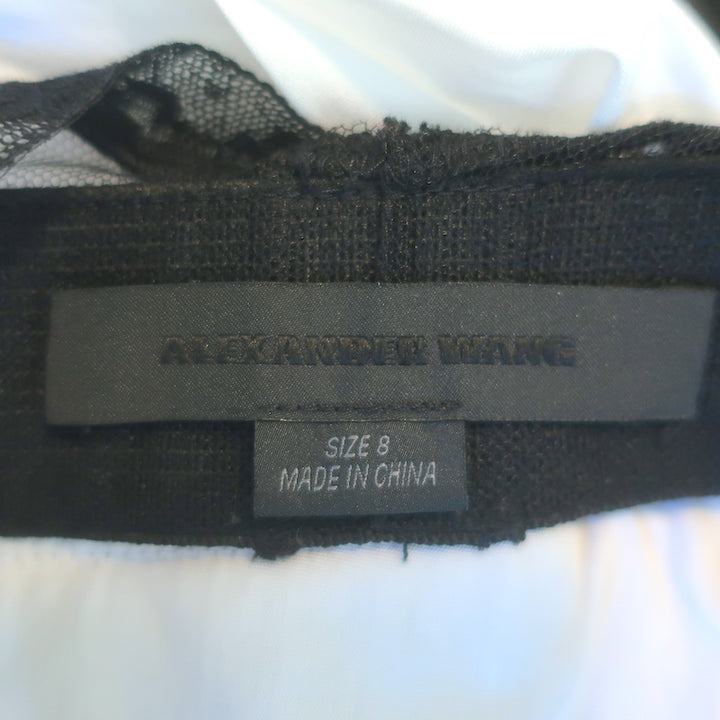 Alexander Wang Deconstructed Pajama Dress Navy Pinstripe &amp; White Cotton Size 8