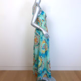 Love the Label Margaux Smocked Maxi Dress Canary Tie Dye Size Small NEW
