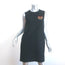 Christian Dior Embroidered Shift Dress Black Wool-Silk Size 38 Sleeveless Mini
