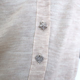 Zadig & Voltaire Vasky Crystal-Button Sleeveless Cardigan Beige Size Extra Small