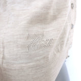 Zadig & Voltaire Vasky Crystal-Button Sleeveless Cardigan Beige Size Extra Small