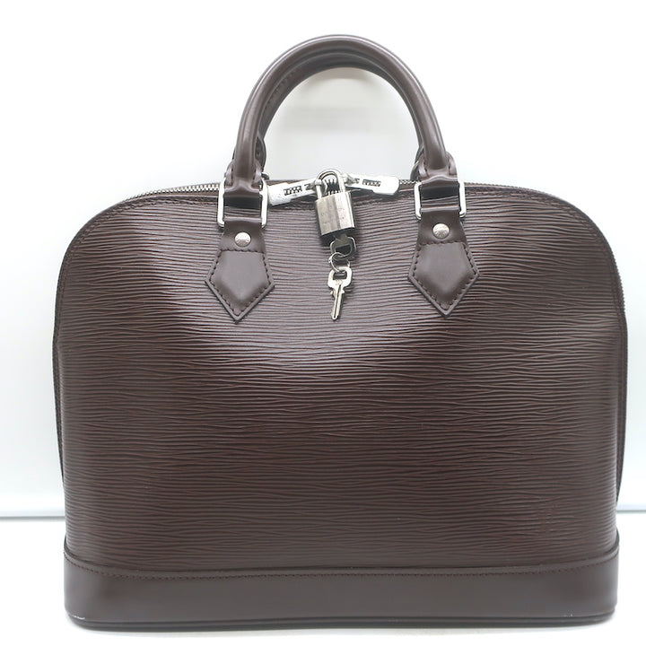 Louis Vuitton Alma PM Bag Moka Brown Epi Leather