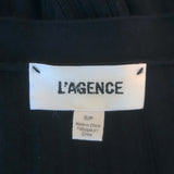 L'Agence Kyra Ribbed Knit Duster Dress Navy Cotton-Blend Size Small