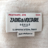 Zadig & Voltaire Vasky Crystal-Button Sleeveless Cardigan Beige Size Extra Small