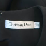 Christian Dior Embroidered Shift Dress Black Wool-Silk Size 38 Sleeveless Mini