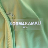 Norma Kamali Diana One-Shoulder Ruched Dress Lime Stretch Jersey Size Medium