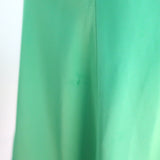 Paco Rabanne Lace-Trim Mini Slip Dress Light Green Pleated Satin Size 38