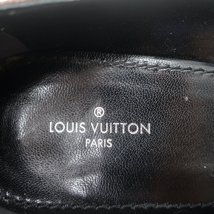 Louis Vuitton Fetish Cap Toe Pumps Brown Monogram Canvas &amp; Black Patent Size 37