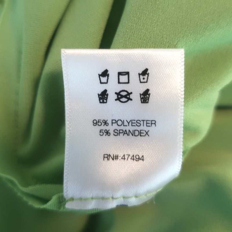 Norma Kamali Diana One-Shoulder Ruched Dress Lime Stretch Jersey Size Medium