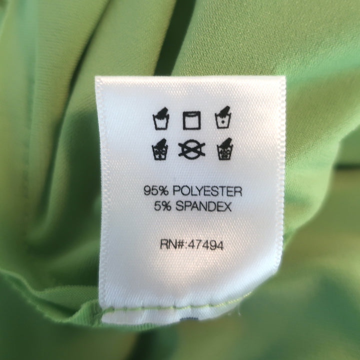 Norma Kamali Diana One-Shoulder Ruched Dress Lime Stretch Jersey Size Medium