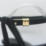 Khaite Amity Acrylic-Heel Ankle Strap Sandals Black Suede Size 38