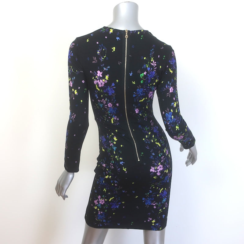 Erdem Floral Print Mini Sheath Dress Black Size US 2