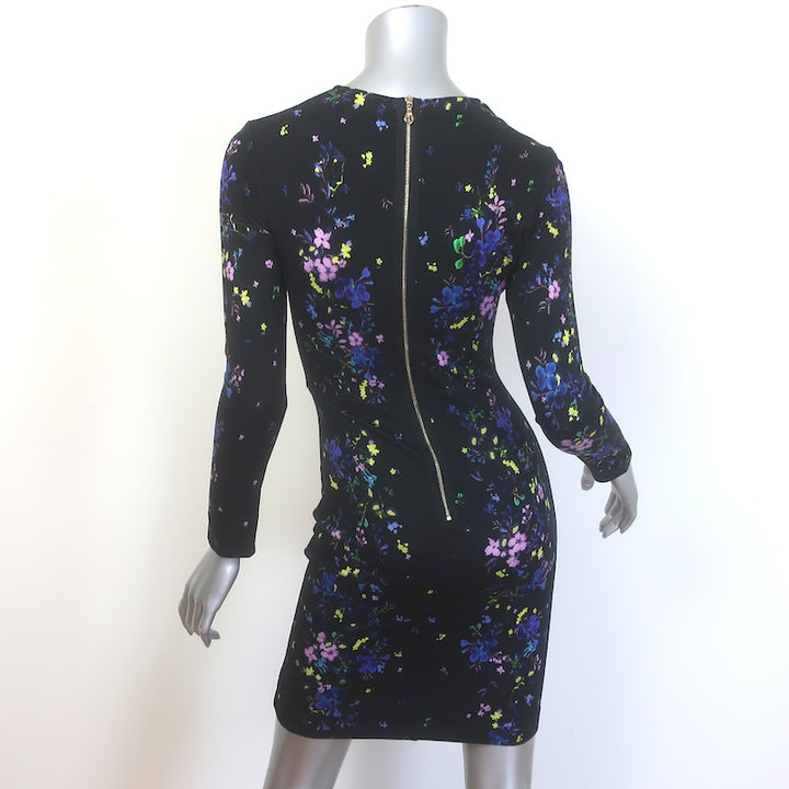 Erdem Floral Print Mini Sheath Dress Black Size US 2