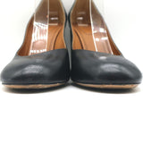 Chloe Ankle Strap Block Heel Pumps Black Leather Size 40