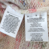 Hayley Menzies Cherry Blossom Fringe Cardigan Cream Bobble Knit Size Small