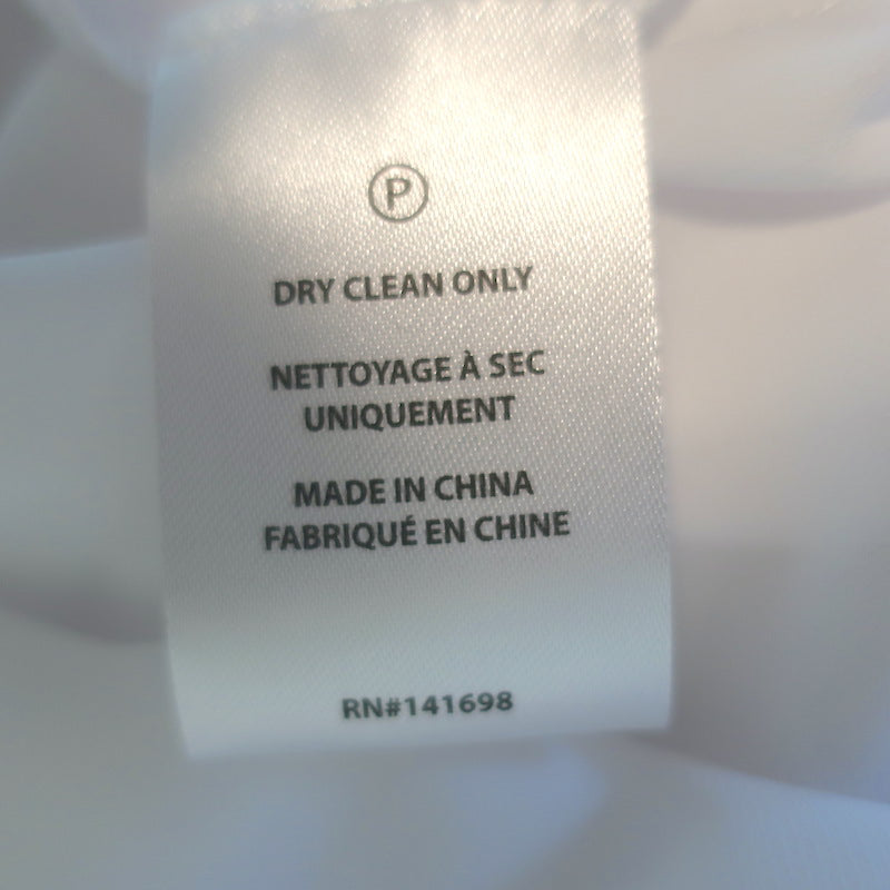 Ramy Brook Coco Sleeveless V-Neck Midi Dress White Matte Satin Size Small