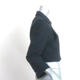 Christian Dior Cropped Jacket Navy Wool-Silk Size 38