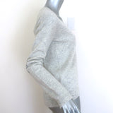 Zadig & Voltaire Vivi Brod Patch Cashmere Sweater Light Gray Size Extra Small